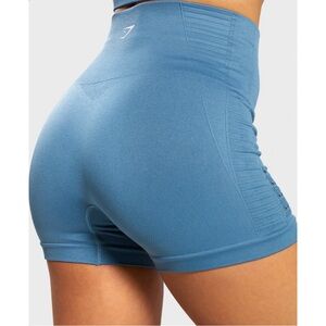 Gymshark Energy + Seamless Shorts - Blue Stone!